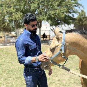 Classy blue fit denim double pocket shirt