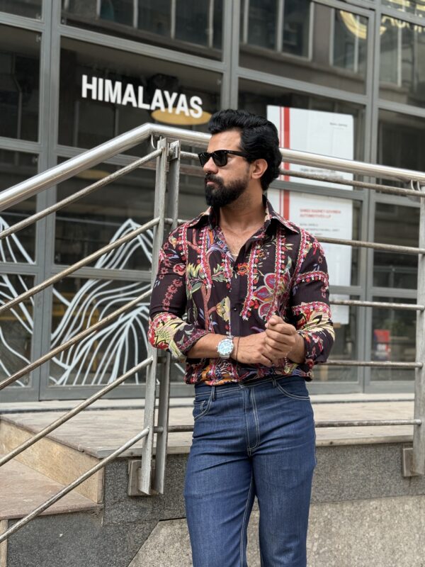 Black floral shirt - Image 4
