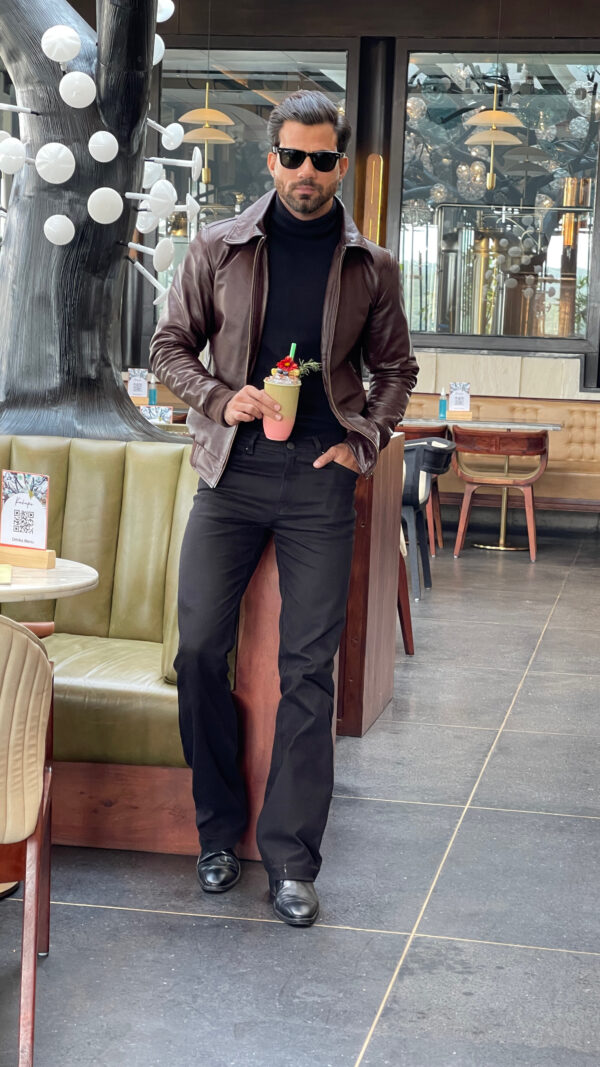 Black straight fit jeans