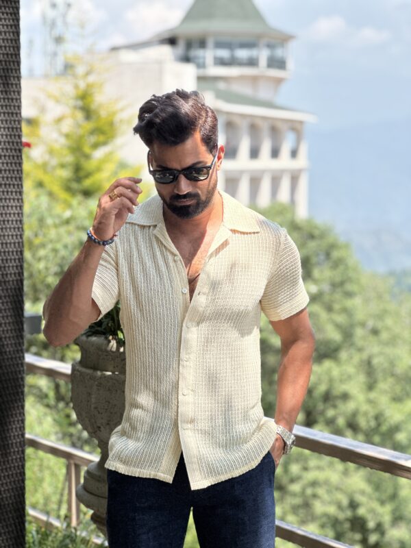 Ivory crochet shirt