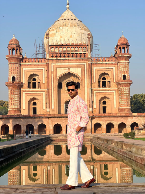 Pink Chikankari kurta - Image 3