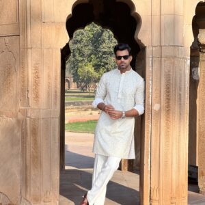 Pastel green chikankari kurta